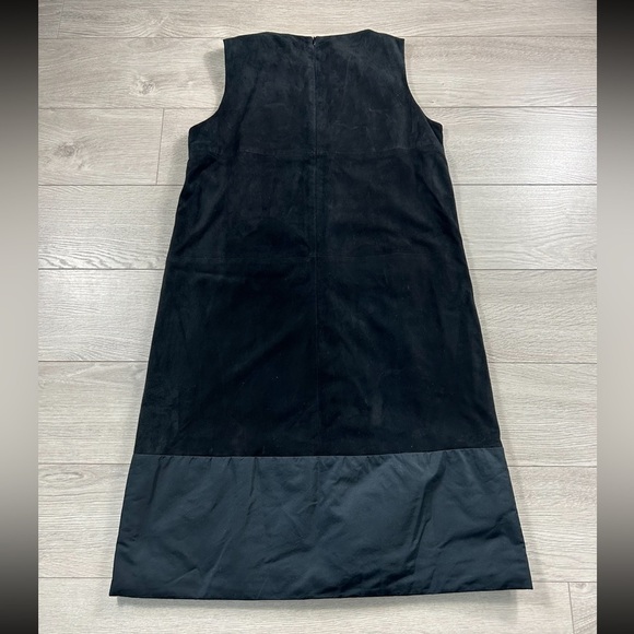 Dolce & Gabbana Black Suede Crew Neck Knee Length Dress - Picture 4 of 13